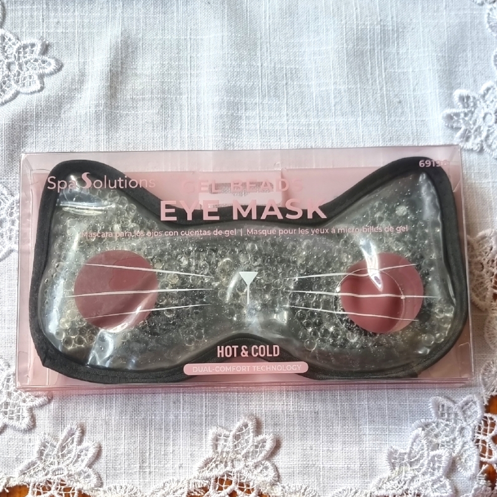 🌟FREE ADD-ON🌟Spa Solutions Gel Beads Hot & Cold Cat-Shaped Eye Mask